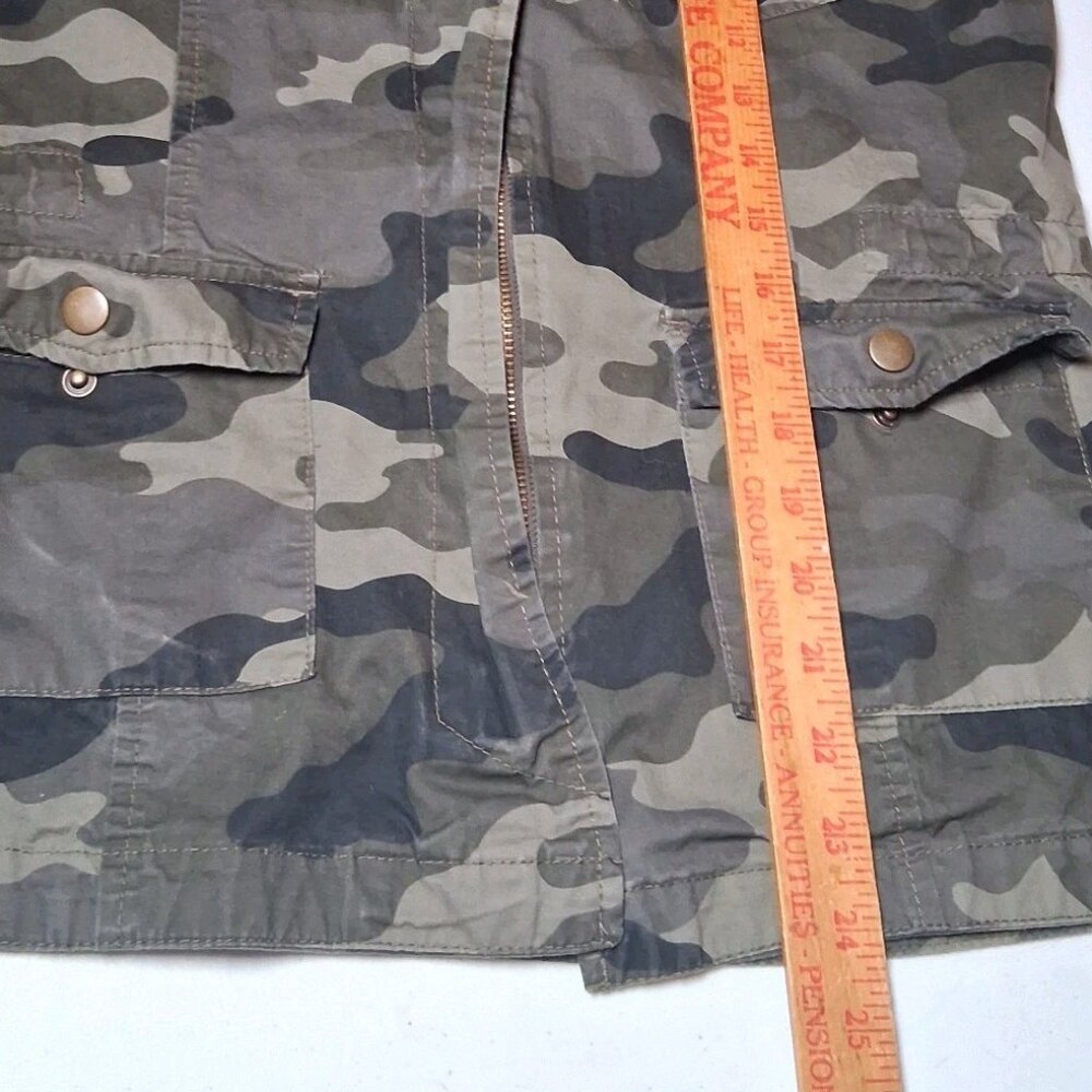 Endless Love Camo Jacket Women M Woodland Camouflage Utility Military Cargo Zip - Picture 7 of 16